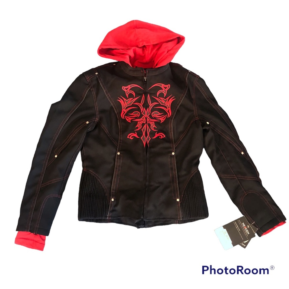 NexGen Women's Doulon 1300 Nylon Twill Fleece Hooded Motorcycle Jacket